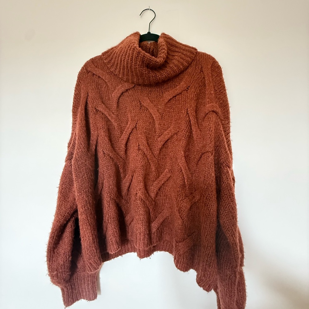 Madewell Rust Cowl Neck Sweater